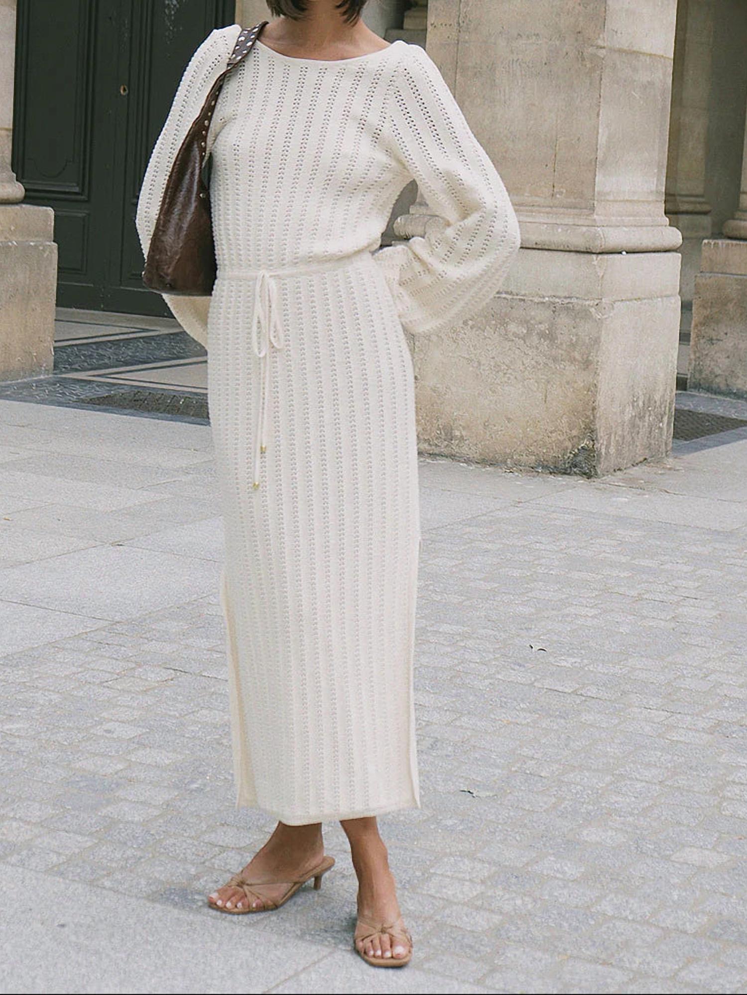 KIVARI Noa Knit Dress in cream - women's dress - view 4