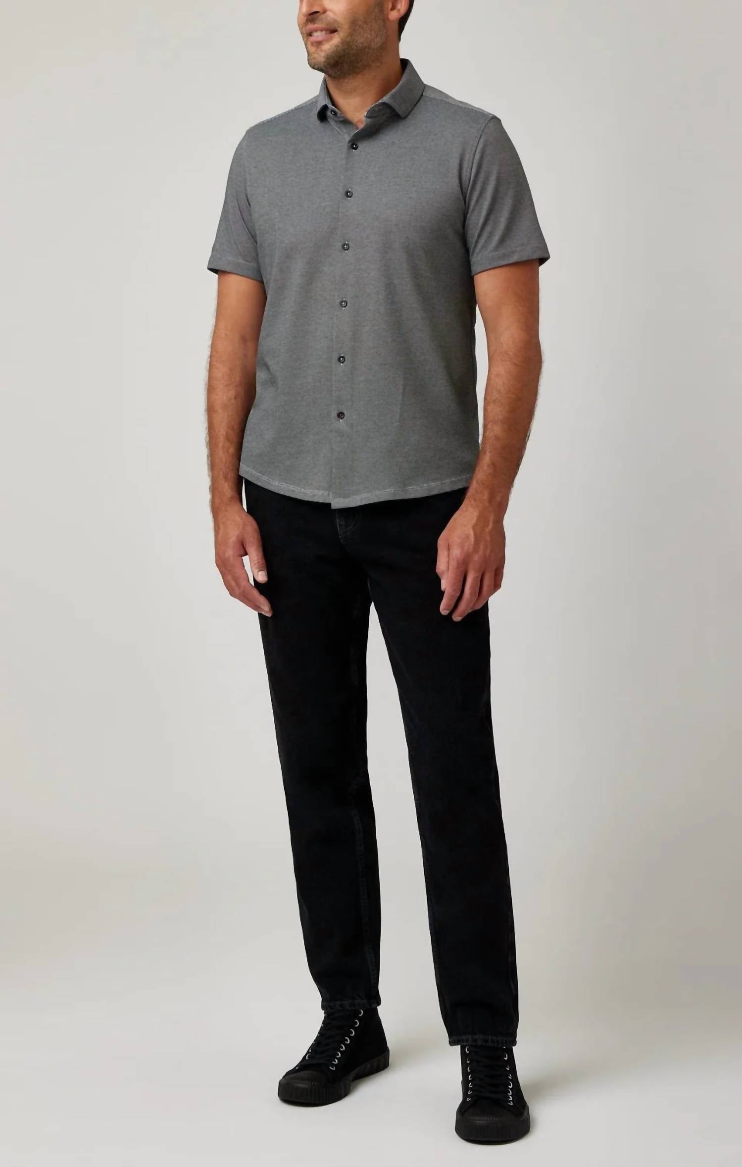 Stone Rose - Short Sleeve Pique Shirt