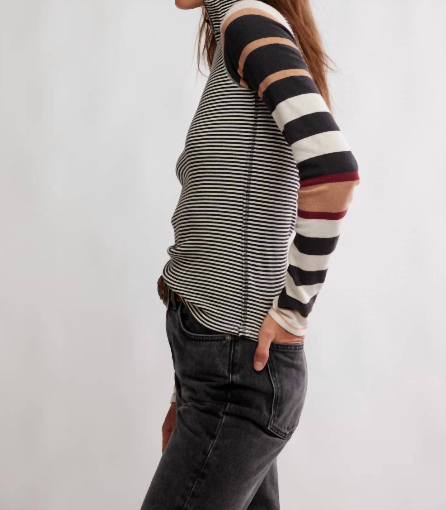 Free People - Alexandria Striped Zip Top