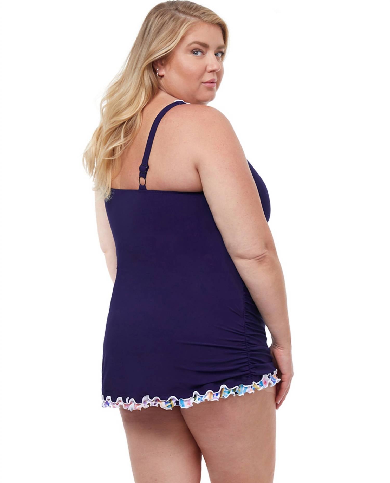 Profile By Gottex - Plus Size V-Neck Swimdress