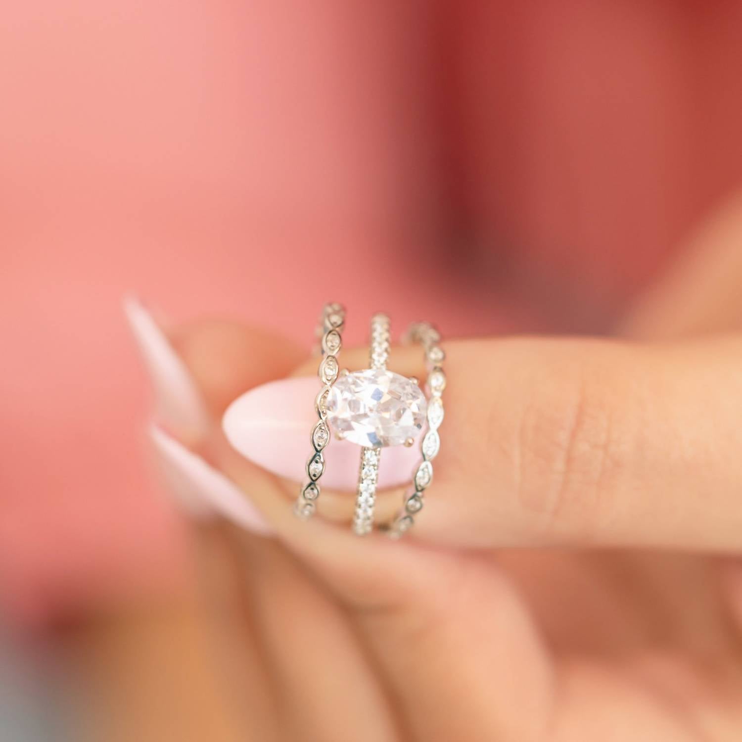 Starlette Women's Marquessa Stackable Ring in silver - women's jewelry - view 5