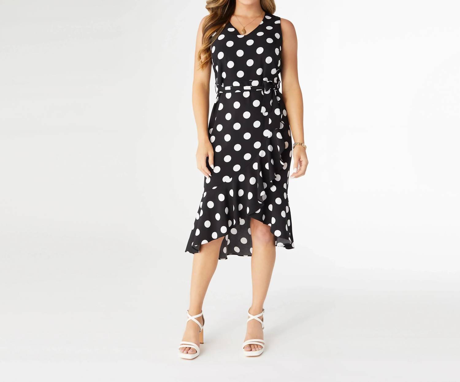 Coco + Carmen - Cynthia Sleeveless Polka Dot Dress