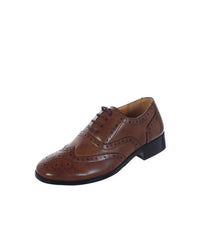 Tip Top Kids - Boy's Leather Wingtip Shoes