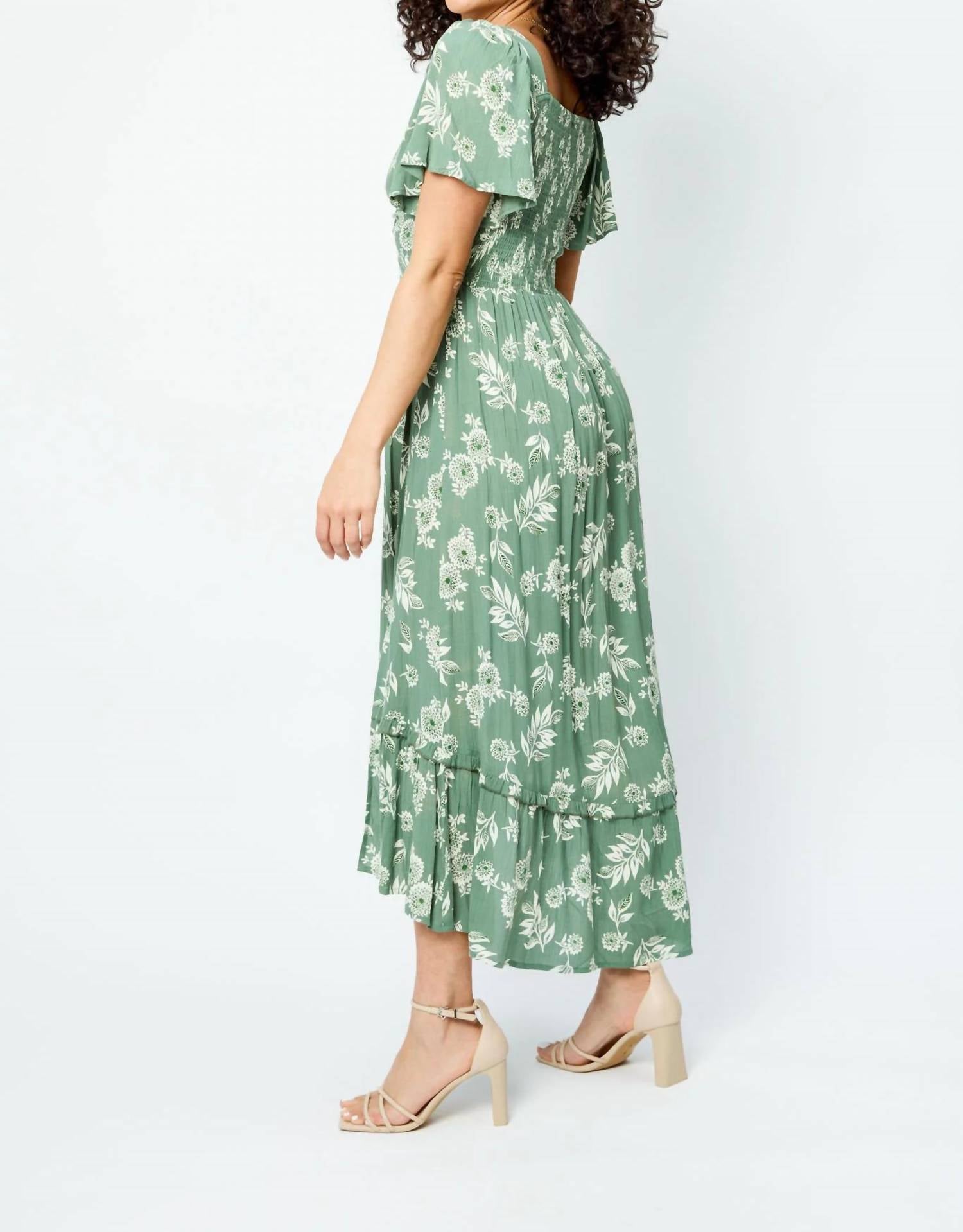 Angie - Floral Knotted Maxi Dress