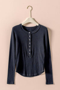 Urban Daizy - Long Sleeve Henley Top