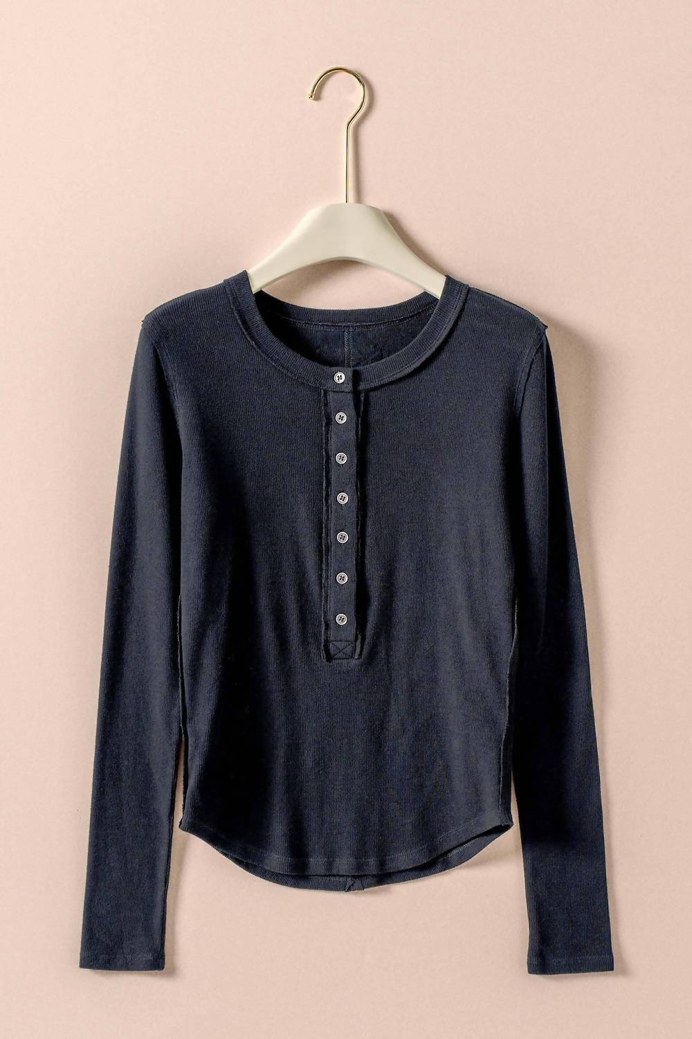 Urban Daizy - Long Sleeve Henley Top