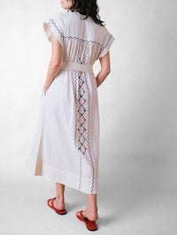 Cape Cove - Coves Cap Sleeve Embroidered Dress