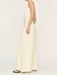 DL1961 - Women's Lucila Ultra Wide Leg Ultra High Rise Pants in flax - women's pants - detail view