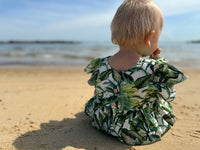 Vignette - Girl's Printed Miranda Ruffle Bubble Onesie