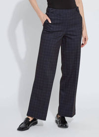 Lysse Women's Zaina Ponte Trouser in cross check plaid - women's pants