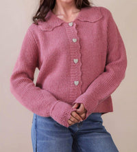 Very J - Heart Button Down Cardigan