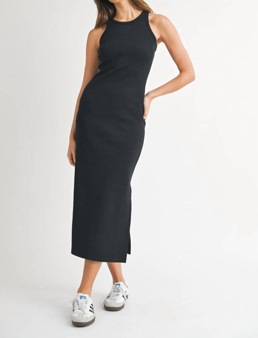 Mable - Sleeveless Ribbed Racerback Midi Dress