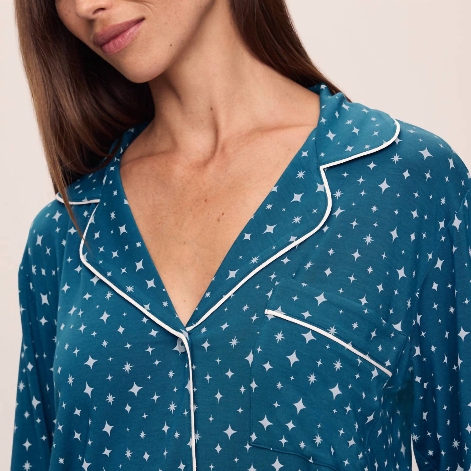 Eberjey - Gisele Printed Modal Long Pajama Set
