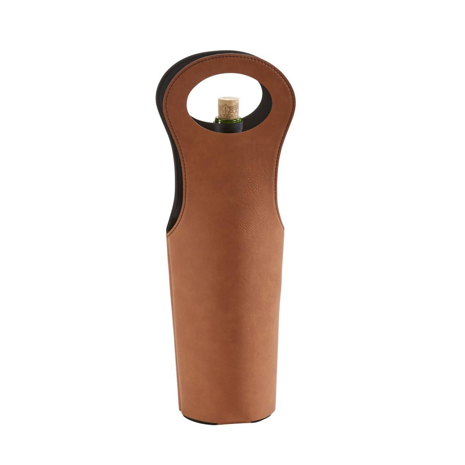 Creative Gifts International - Leatherette Wine Holder - 14.5"