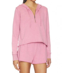 Bobi - Half Zip Cropped Hoodie