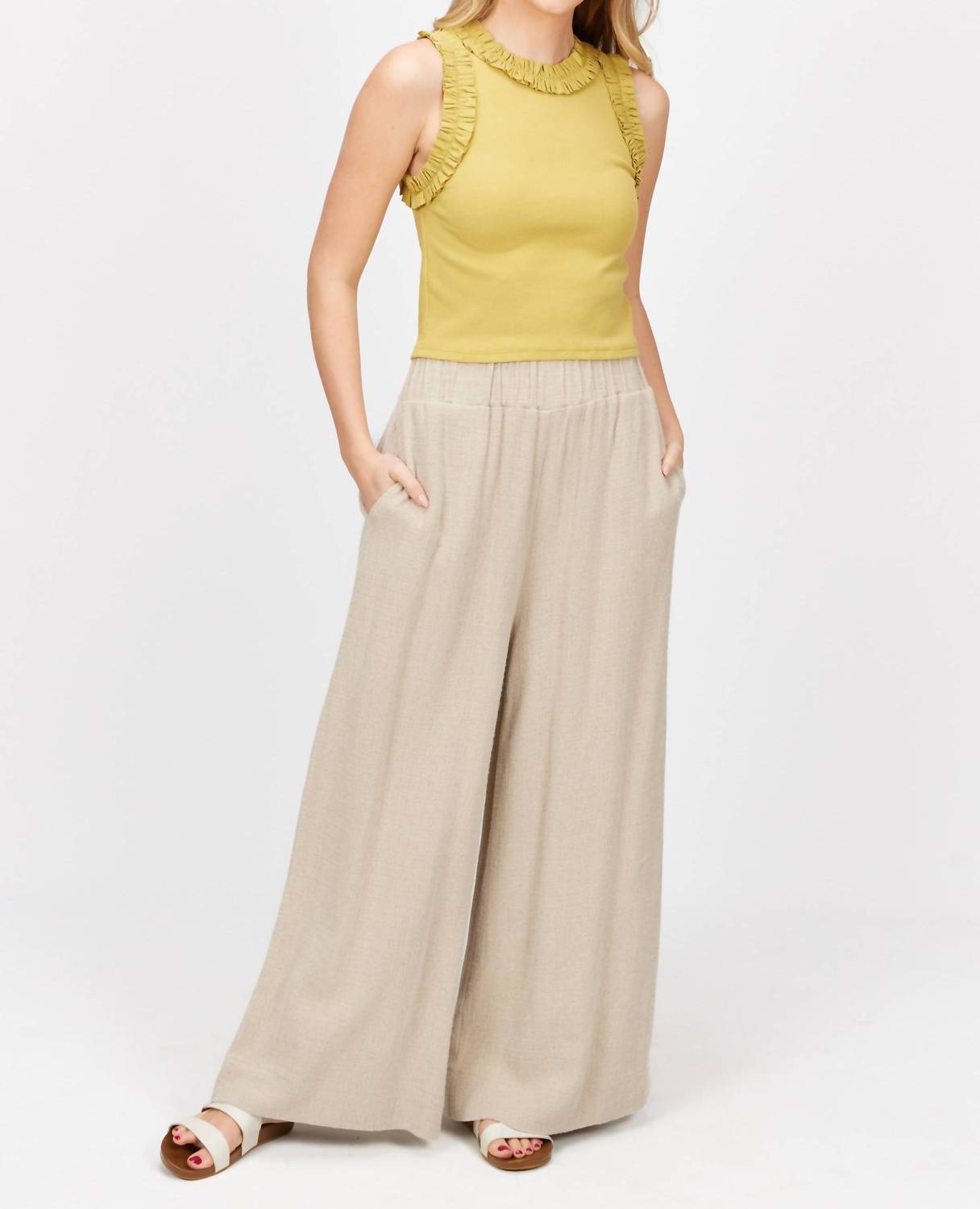 Before You Collection - Ruffle Ribbed Tank Top