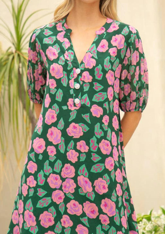 Voy - Embellished Button Dress