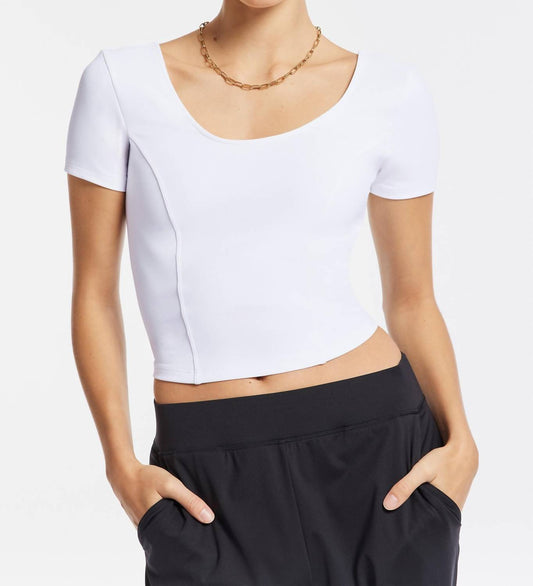 Bandier - Rib Crop Short Sleeve