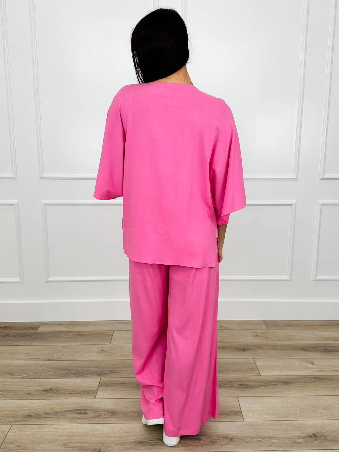Dear Scarlett - Daze High-rise Rayon Blend Wide Leg Pant Set