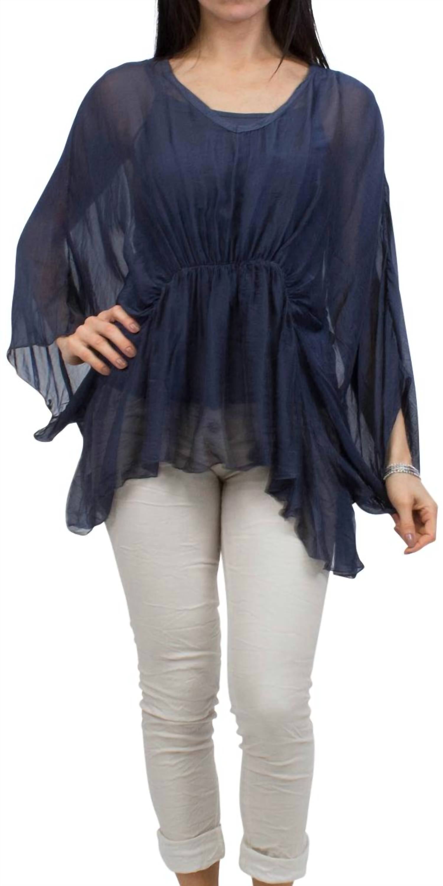 Gigi Moda - Paolita Bat-wing Scoop Neck Blouse