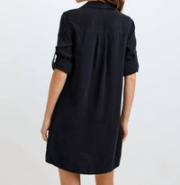 Bella Dahl - Long Sleeve A-Line Shirt Dress
