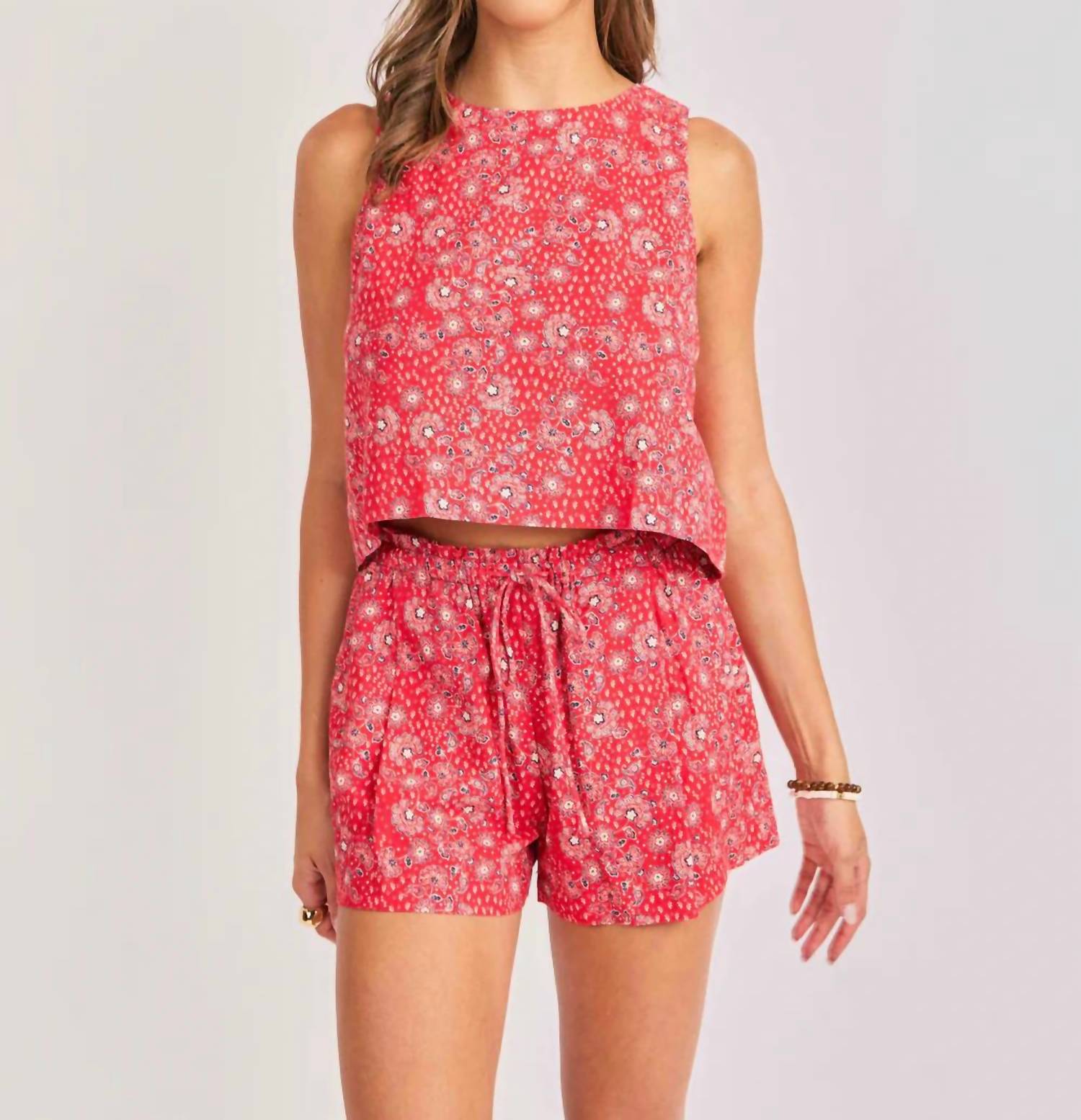 Sadie & Sage - Firecracker Back Button Top