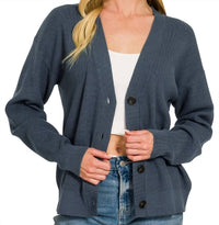 Zenana - Viscose Sweater Cardigan