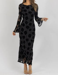 Sofie The Label - GEORGIE BURNOUT VELVET DRESS