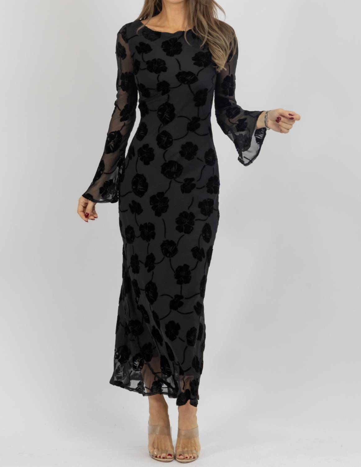 Sofie The Label - GEORGIE BURNOUT VELVET DRESS