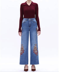 Bayeas - Harvest Bloom Wide Leg Jeans
