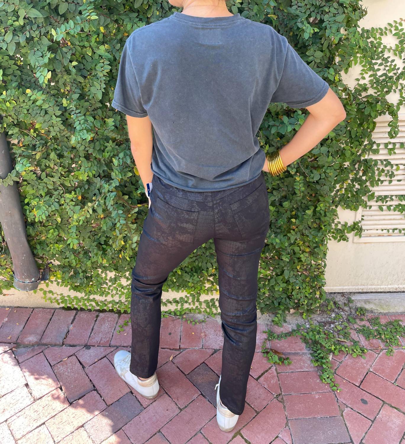 Vegan Leather Snake Control Stretch Pants