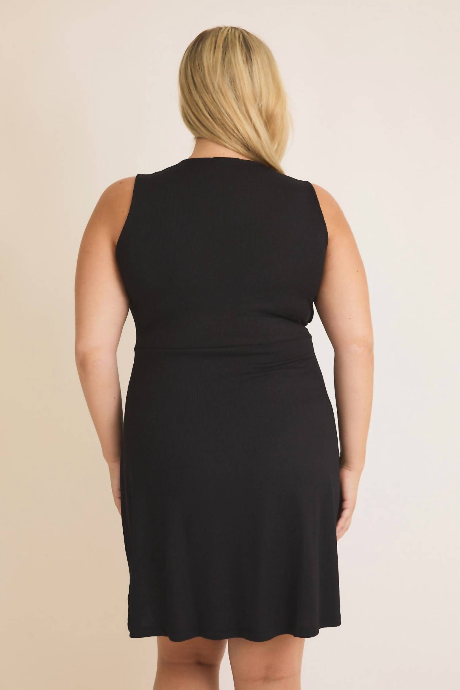 GILLI Lyndsay Surplice Dress in black - women's dress - view 5
