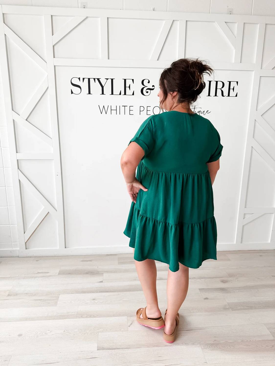 She + Sky - Caroline V-Neck Tiered Dress