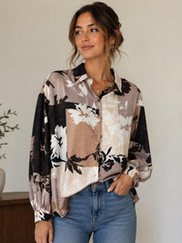 Jade - Floral Button-Front Blouse