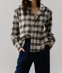 Cissa - Crop Japanese Flannel Shirt