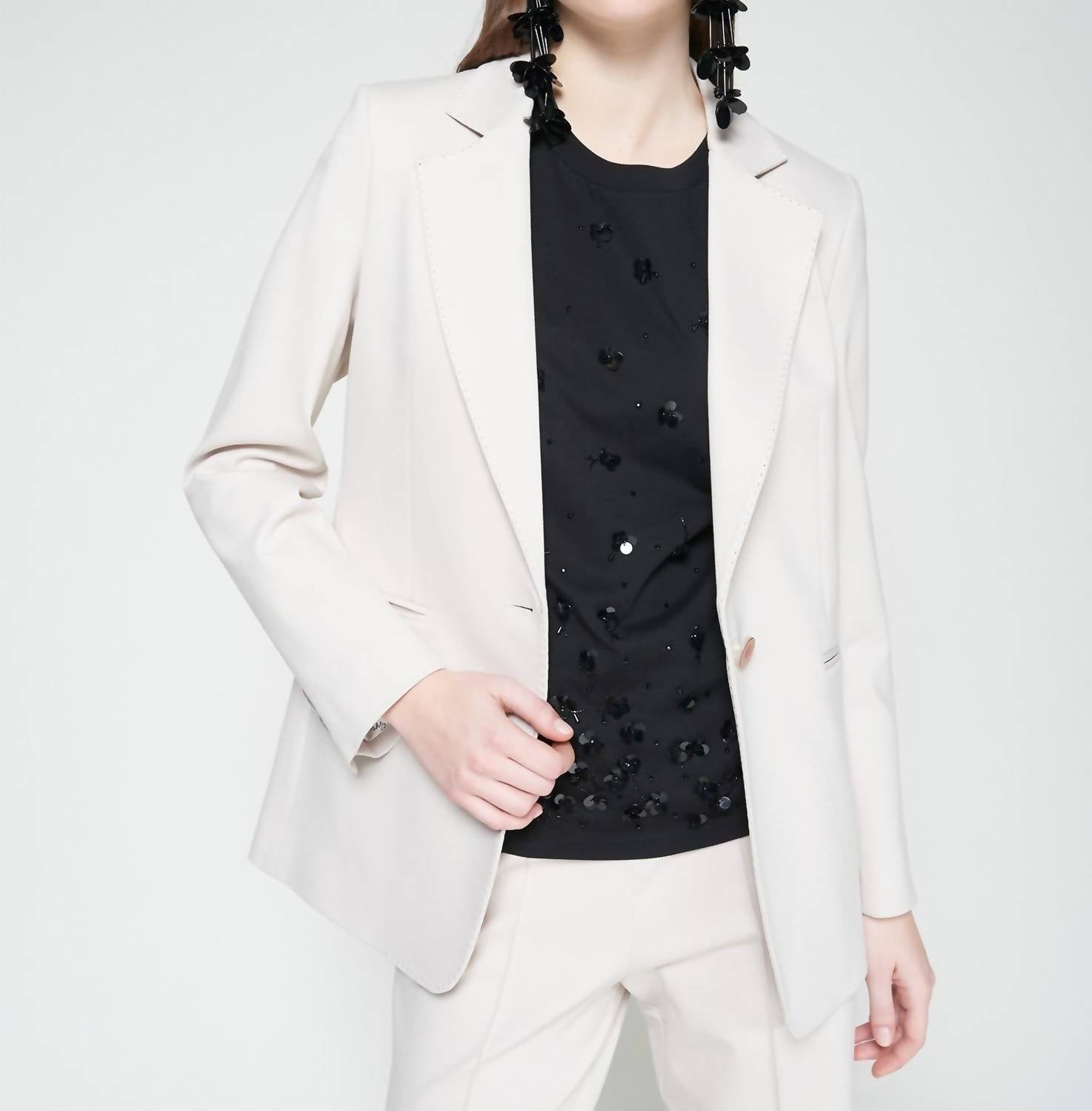 Vilagallo Rock Blazer Jacket in ecru - women's jacket