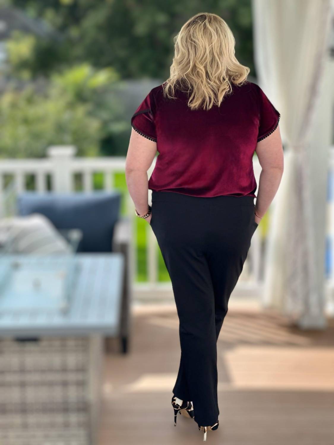 Pink Irene - Cigarette Slim Pants