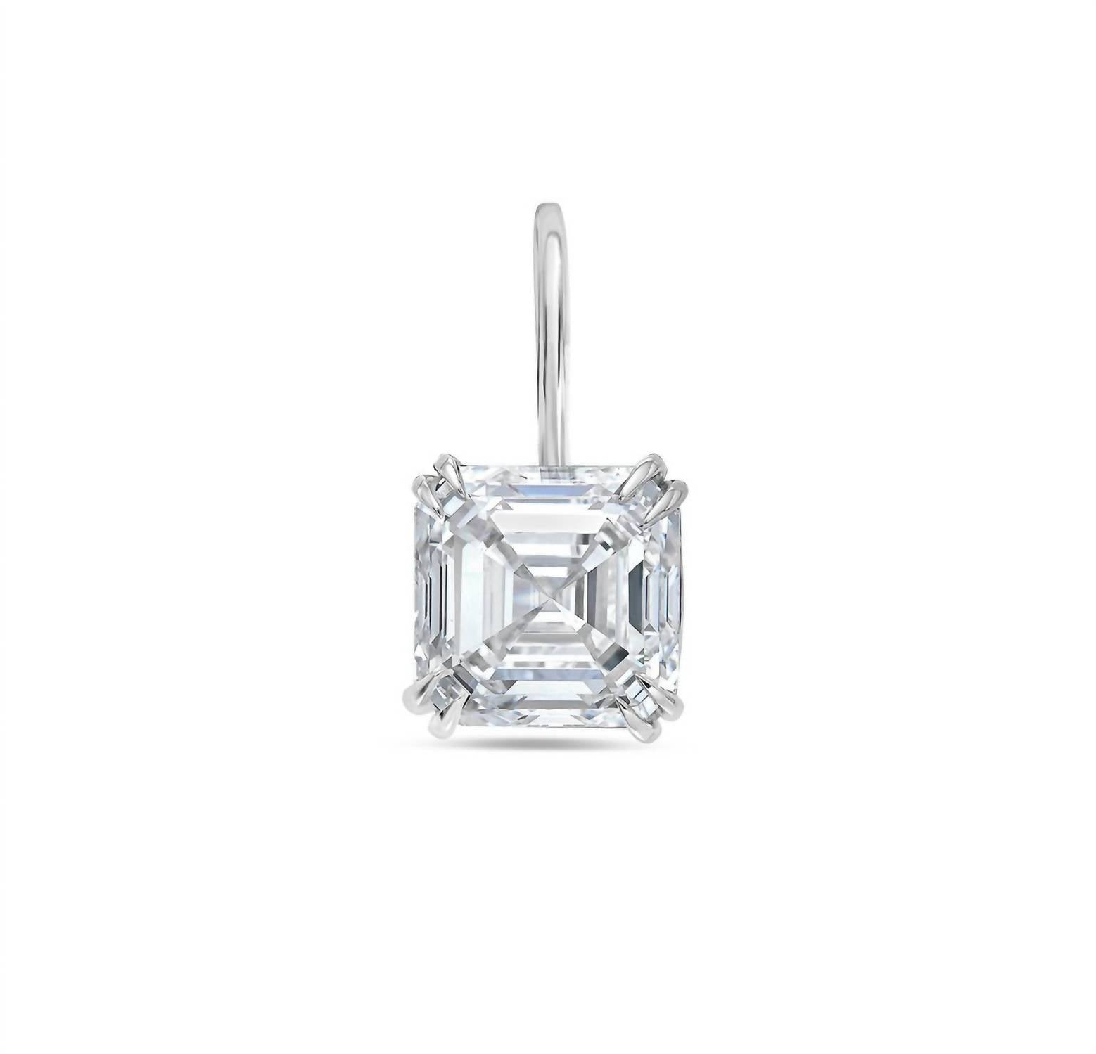 Diana M Jewels - 8.10cts Lab Grown Asscher Cut Drop Earrings