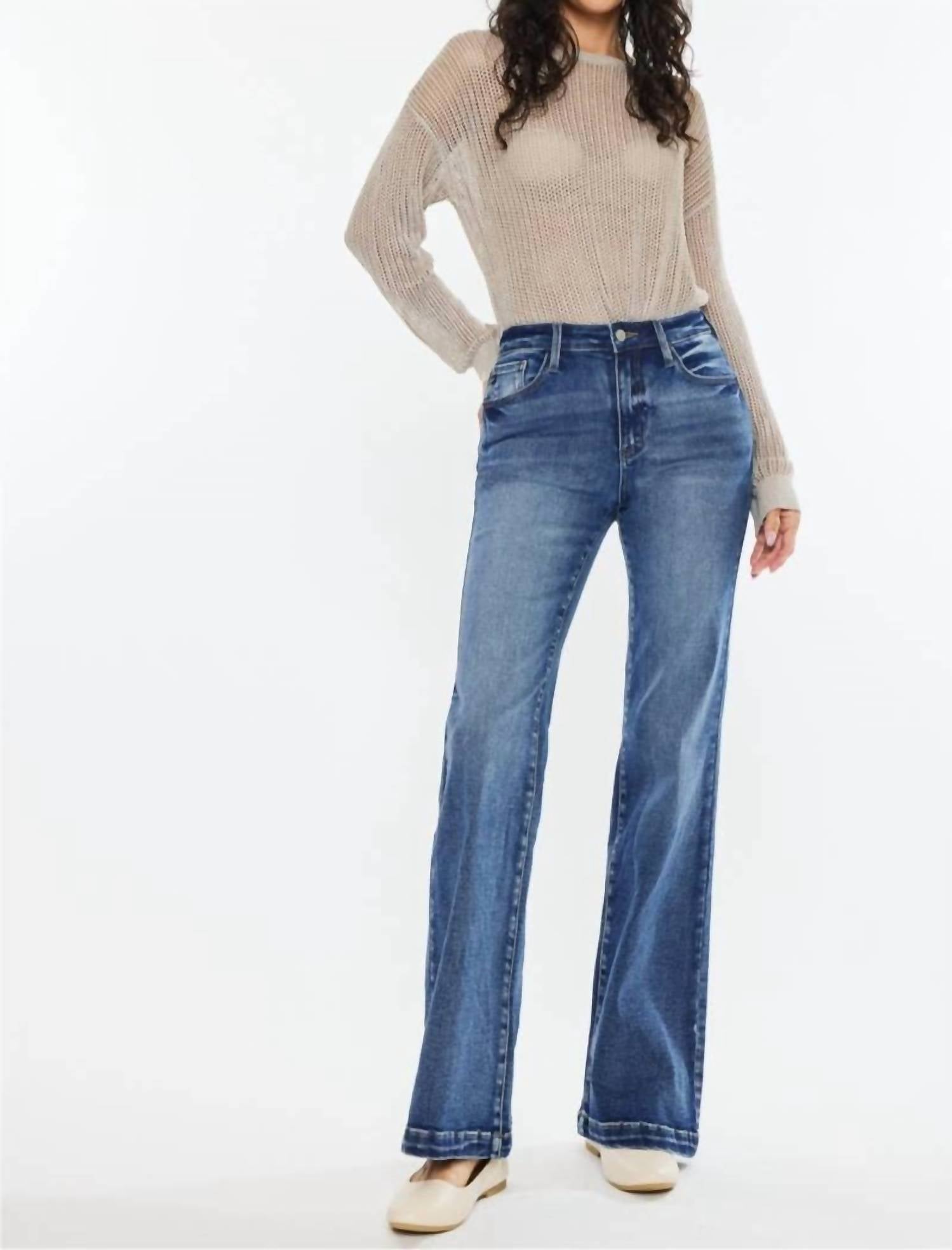 Kancan - High Rise Wide Leg Flare Jeans