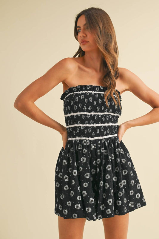 Klesis - Floral Strapless Romper
