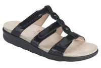 SAS Women's Naples Sandal in black black snake - women's sandal