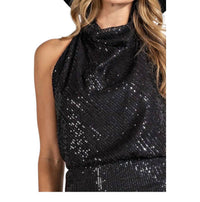 Ee:Some - Sequin Halter Mini Dress