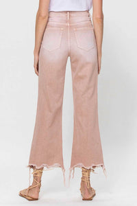 Vervet By Flying Monkey - 90's Vintage Super High Rise Crop Deconstructed Flare Jeans