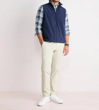 vineyard vines Brant Point Plaid Tech Twill Shirt in ultimate grey - men's shirt - alternate view