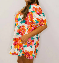 Peach Love - Print Cotton Romper