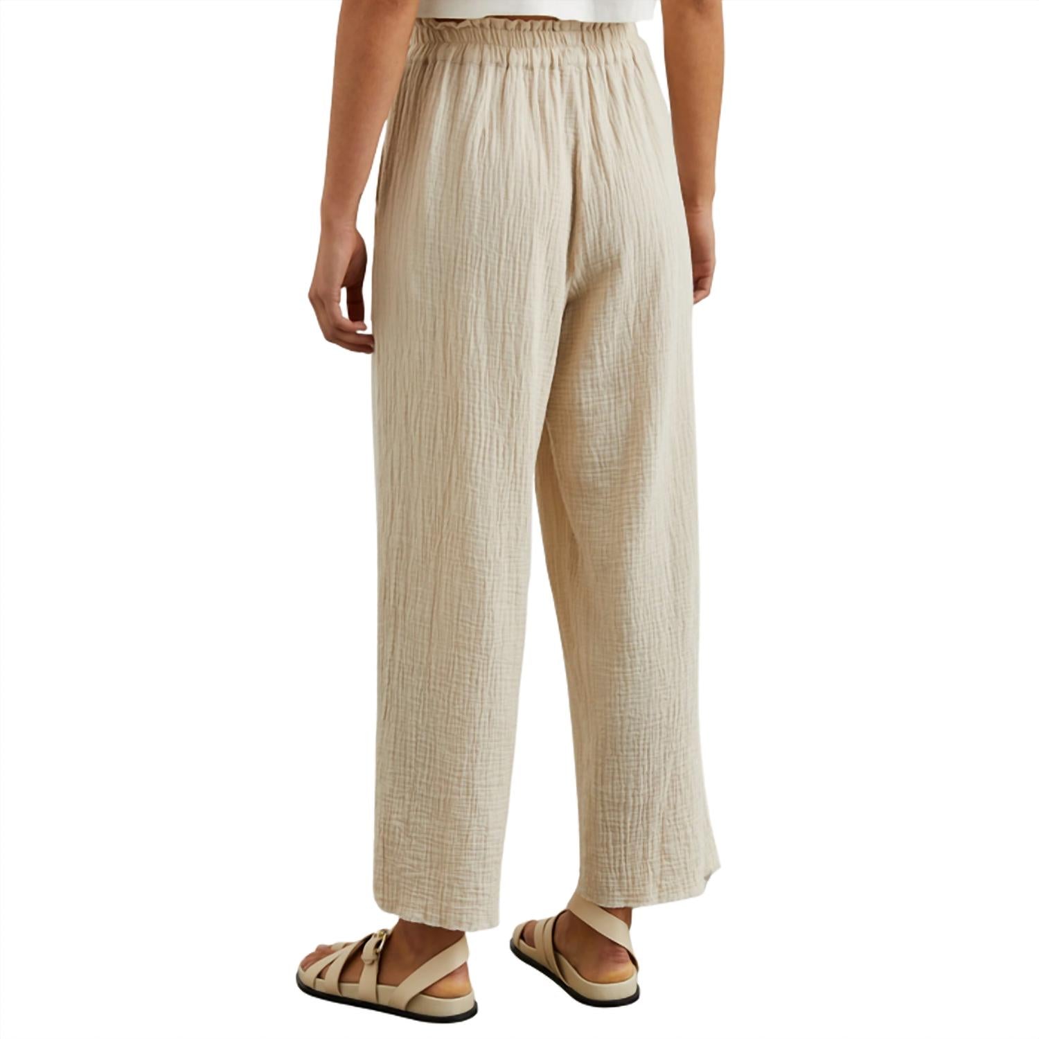 Rails Women's Leon Crop Pant in flax - women's pants - detail view