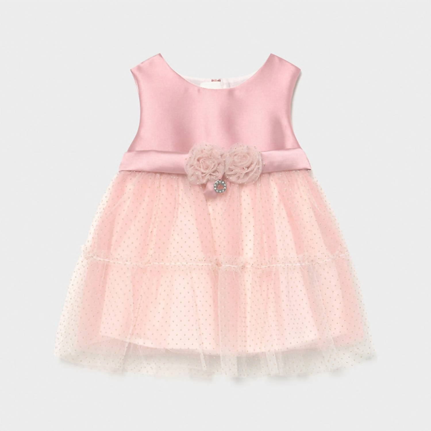 Mayoral - Kid's Satin & Gold Voile Dress