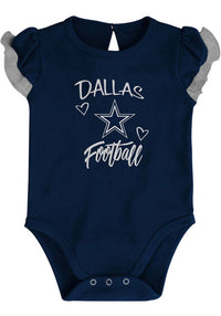 Dallas Cowboys Merchandising - Baby Girl Dallas Cowboys Too Much Love One Piece Set