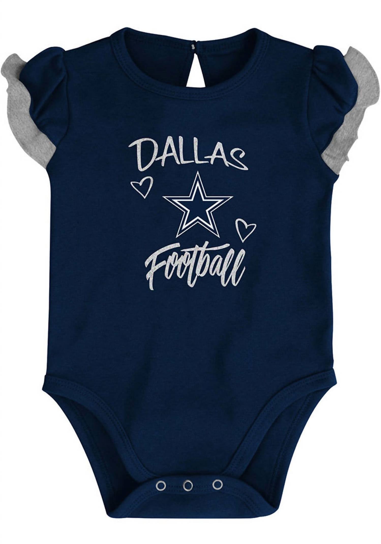 Dallas Cowboys Merchandising - Baby Girl Dallas Cowboys Too Much Love One Piece Set