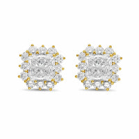 Diana M Jewels - Women's Radiant Lab-Grown Diamond Stud Earrings (8.00 Ct TCW) - Elegant Plus